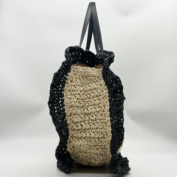 Urban Expressions Natural and Black Indy Tote Bag - Picture 4 of 11